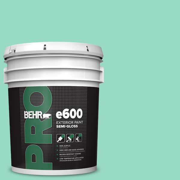 BEHR PRO 5 gal. #MQ4-17 Pageant Green Semi-Gloss Exterior Paint
