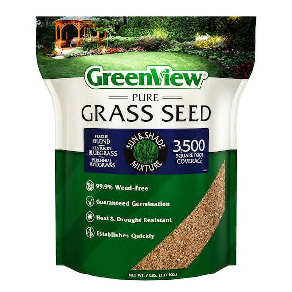 7 lbs. Pure Grass Seed Sun and Shade Mixture - Covers up to 3,500 sq. ft.