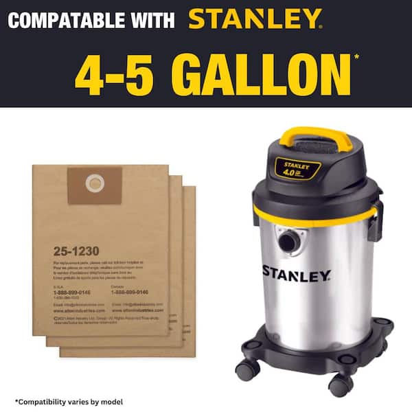 Stanley Disposable Filter Bag for Wet/Dry Vacuum (3-Pack