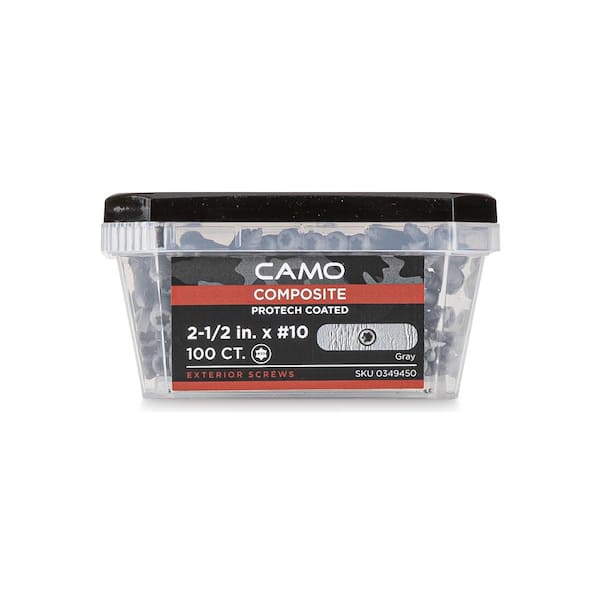 CAMO #10 2-1/2 in. Sand Star Drive Trim-Head Composite Deck Screw (100-Count)