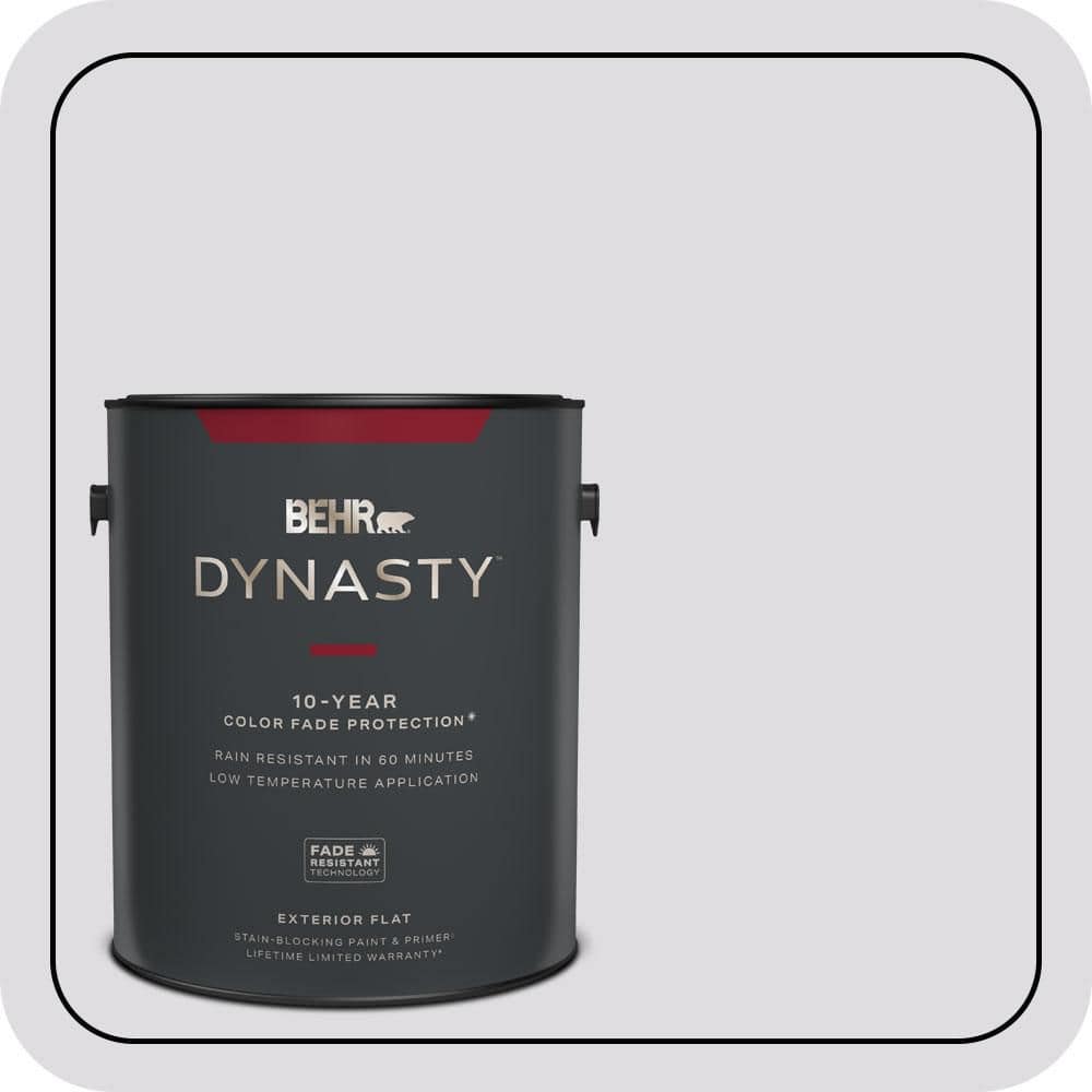 BEHR DYNASTY 1 gal. #660E-1 Lavender Lace Flat Exterior Stain-Blocking ...