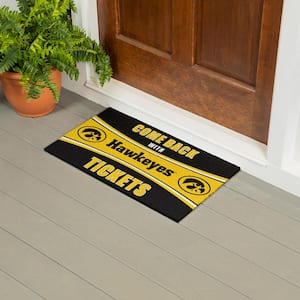 University of Iowa 28 in. x 16 in. PVC "Come Back With Tickets" Trapper Door Mat