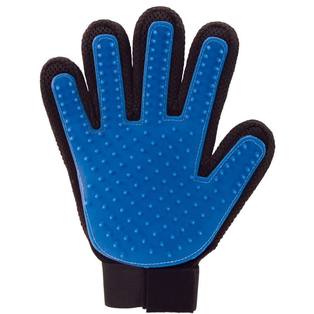 Pet Glove Grooming and Massage Tool Bathing Brush Comb 2 in 1