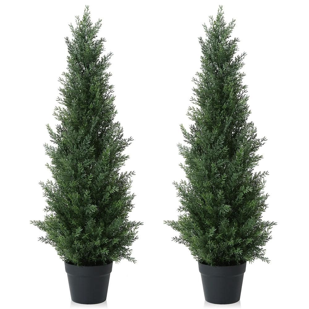 3 ft. Artificial Cedar Tree in Pot, (2-Pack)