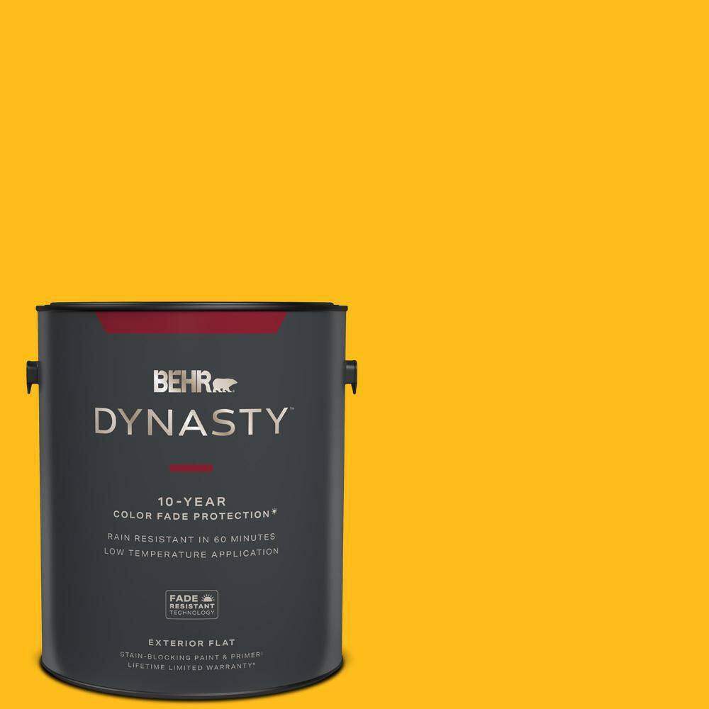 BEHR DYNASTY 1 gal. #P290-7 Laser Lemon Flat Exterior Stain-Blocking ...