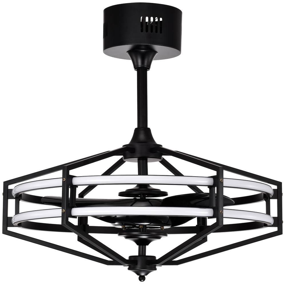 Verena 27.6 in. 1-Light Indoor Matte Black Finish Ceiling Fan with Light Kit price history on PriceWatchPro