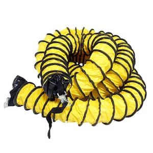 12 in. D x 25 ft. Coil Flexible Ducting Air Ventilator Yellow