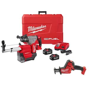 M18 FUEL 18-Volt Lithium-Ion Brushless 1-1/8 in. Cordless SDS-Plus Rotary Hammer/Dust Extractor Kit w/FUEL HACKZALL