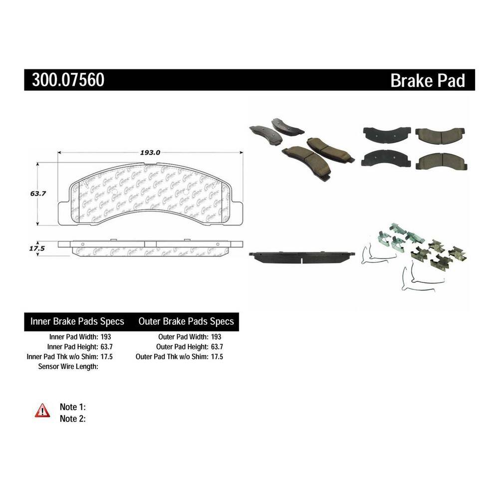 Centric Parts Disc Brake Pad Set 300.07560 - The Home Depot