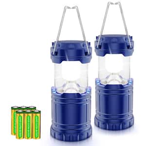 Blue Outdoor Camping Lantern Waterproof Portable Camping Light Battery Powered