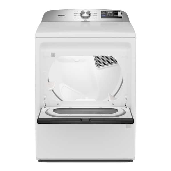 7.4 cu. ft. vented Top Load Gas Dryer in White with Extra Power