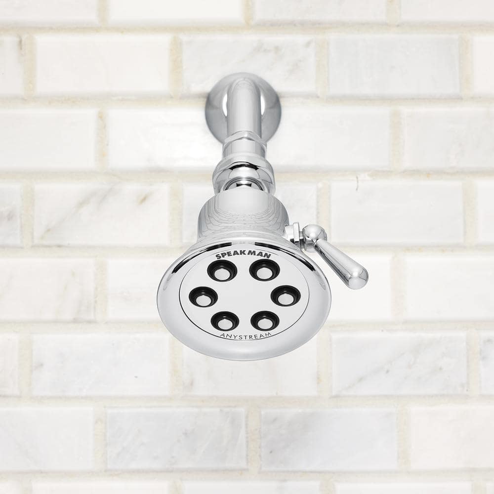 Retro Polished Chrome Multi-Function Wall Mounted Shower Head