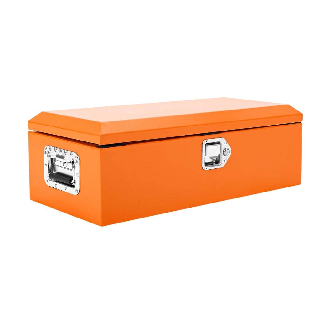 "30"" x 13"" x 10"" Steel Truck Bed Tool Box, Heavy Duty Orange Metal Toolbox with Side Handle & Lock Keys" price history on PriceWatchPro