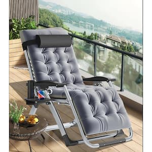 BOZTIY Zero Gravity Chair, Patio Folding Reclining Lounge Chair With  Removable Cushion & Tray For Indoor And Outdoor K16ZDY-17 - The Home Depot