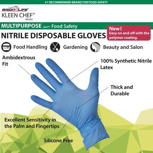 Comfy Package Synthetic Vinyl Gloves Disposable Latex Free Plastic Gloves,  Small 200-Pack