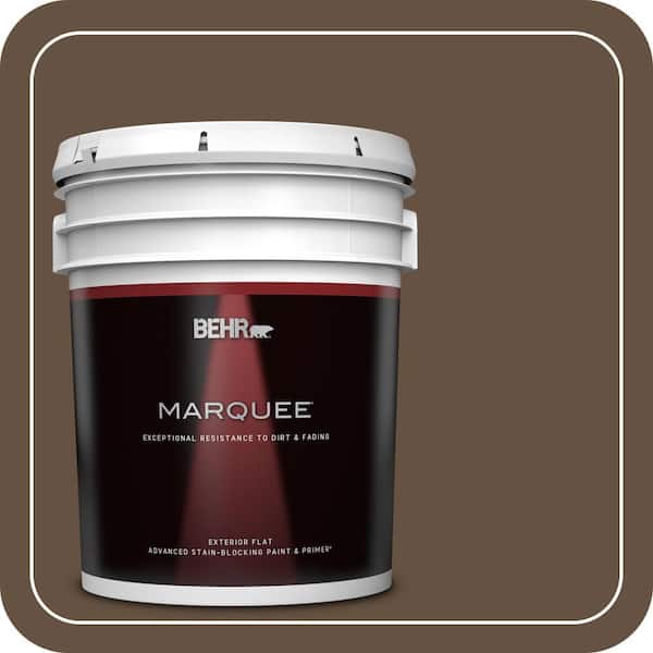 BEHR MARQUEE 5 gal. #ECC-20-3 Hickory Grove Flat Exterior Paint & Primer