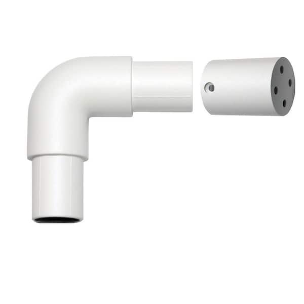Pegatha 1-7/8 in. Secondary Hand Rail Return Assembly White Fine Textured