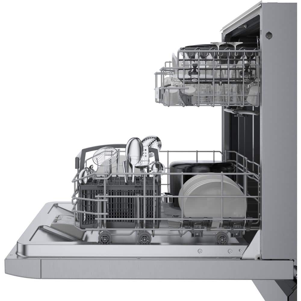 24" Stainless Steel Front Control Smart Built-In Dishwasher