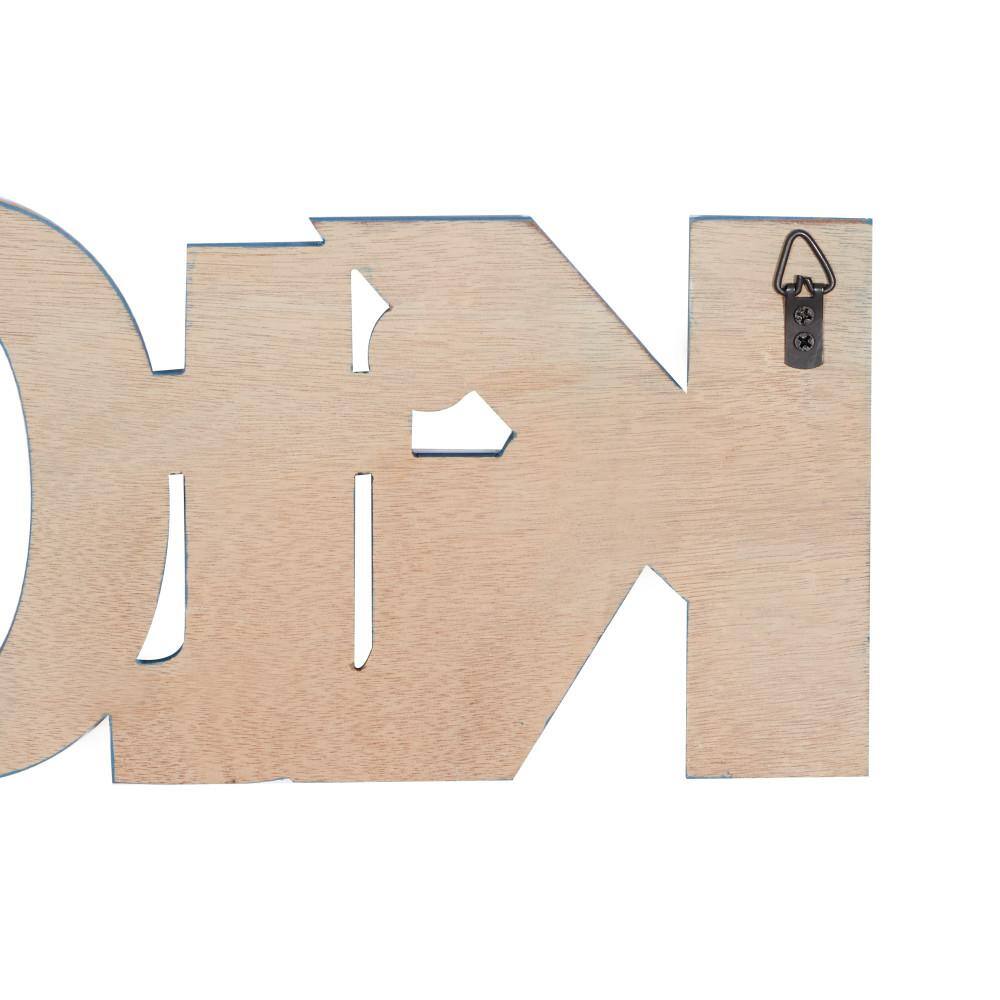 Multi-Colored Wood and Metal Coastal Kitchen Wall Sign