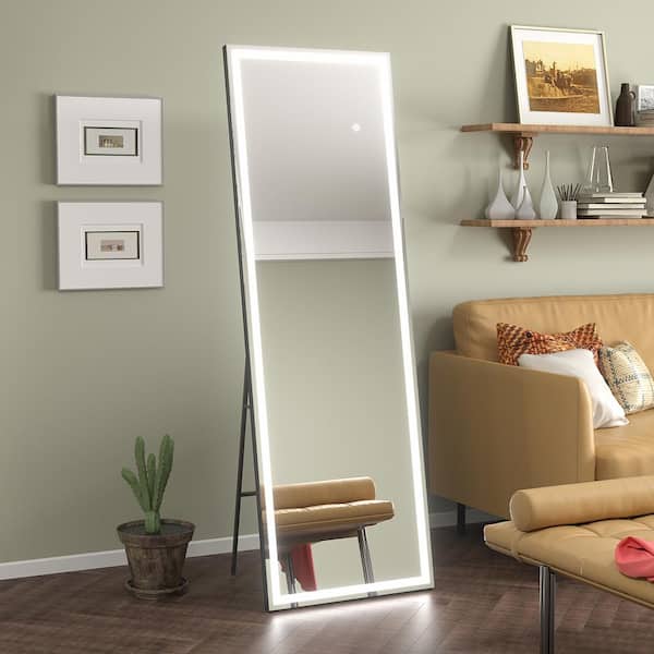 鏡 LADDER MIRROR Natural / IDEE Dovelina 31 in. W x 71 in. H Ladder Rectangle Wood Framed