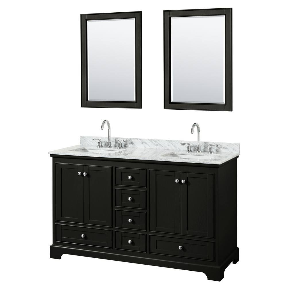Wyndham Collection Deborah 60 in. Double Vanity in Dark Espresso with