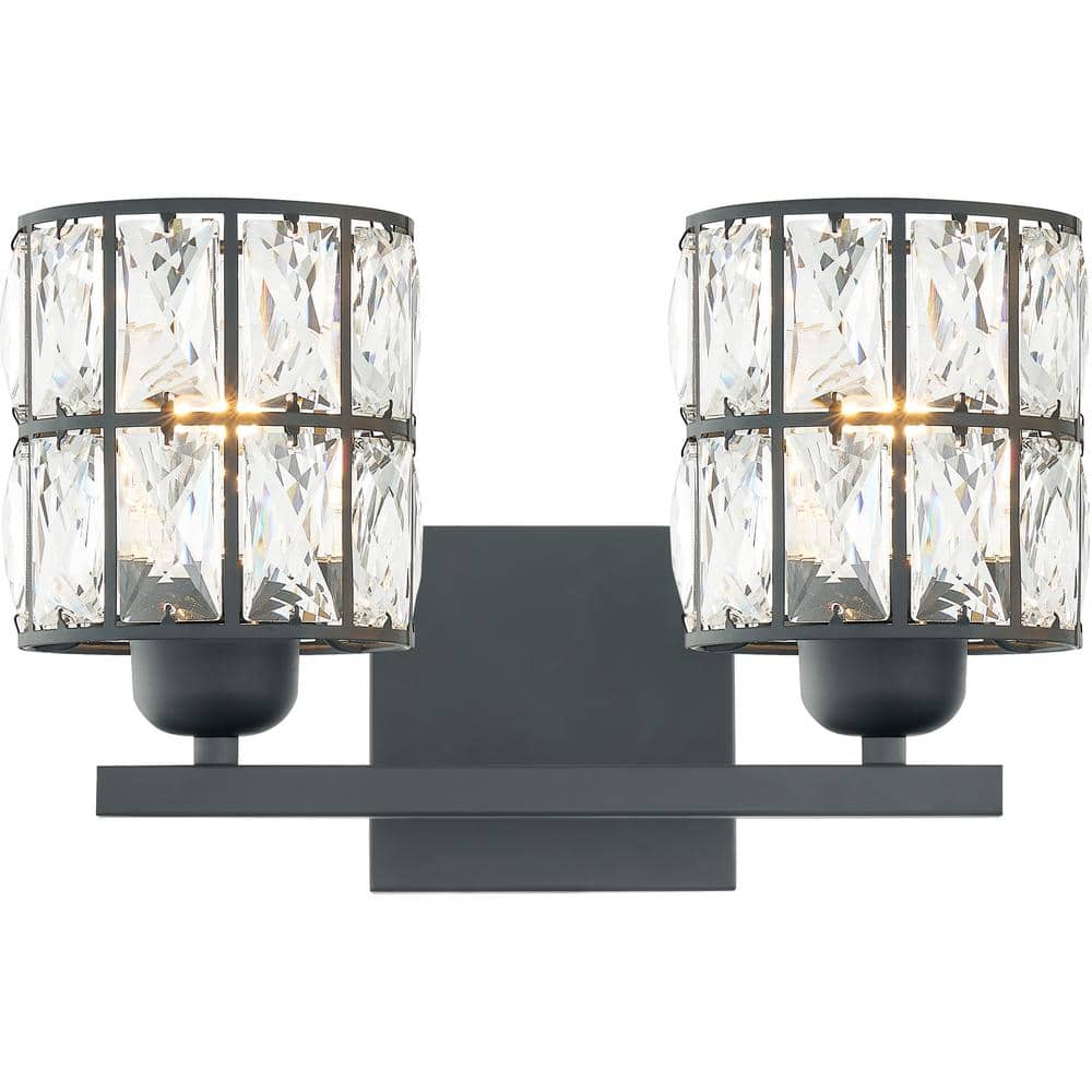Gibson 2-Light Matte Black Vanity Light price history on PriceWatchPro