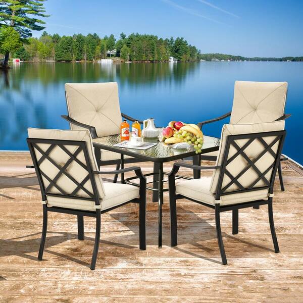 Angeles Home Removable Cushions Metal Outdoor Dining Chair With Beige And Rustproof Steel Frame 4 Pack Ck10np080wlbe - Home Depot Patio Dining Chair Cushions Set Of 4 Angeles Home Removable Cushions Metal Outdoor Dining Chair With Beige And Rustproof Steel Frame 4 Pack Ck10np080wlbe - Home Depot Patio Dining Chair Cushions Set Of 4