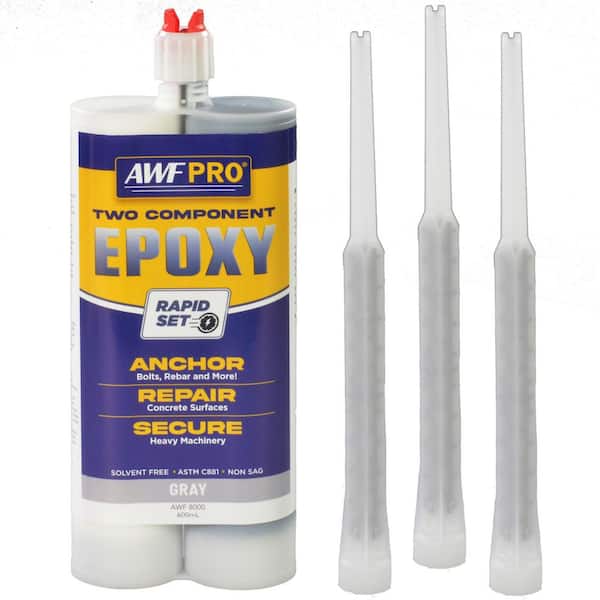 Rapid Set 20 fl. oz. Epoxy Paste 1 x 600 mL Dual Cartridge with 3 Static Mixers