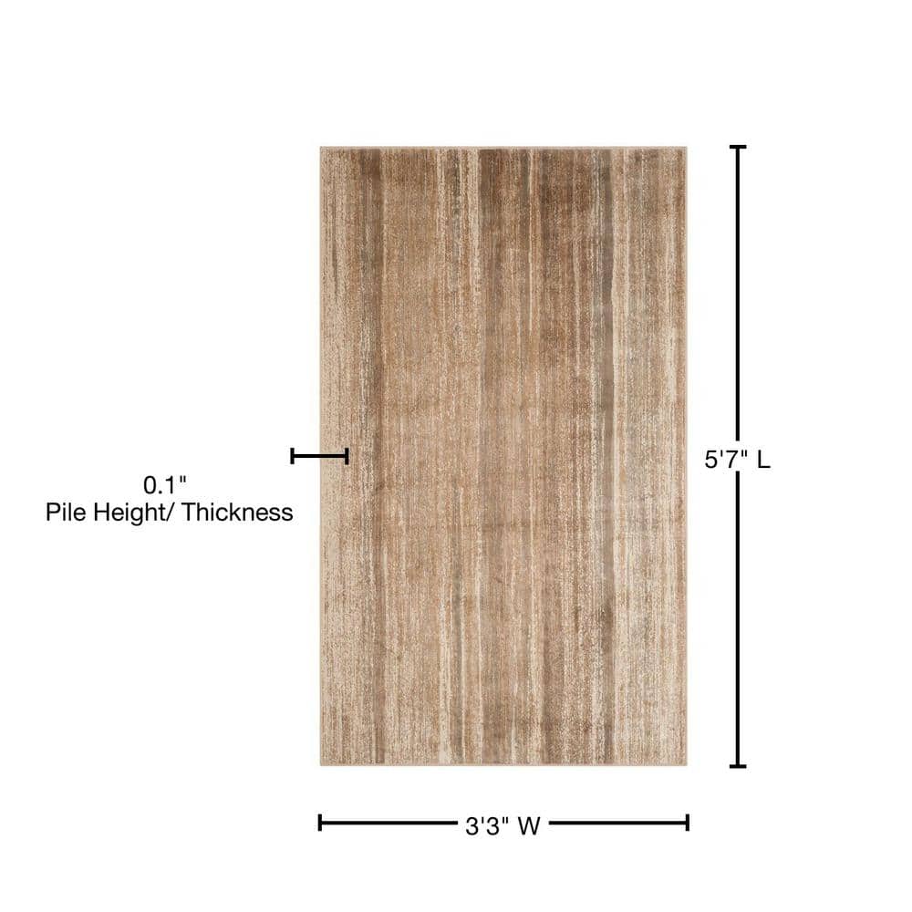 Handmade Caramel Viscose Rectangular Area Rug