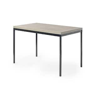 Cajon Modern Grey Wood Tabletop 47 in. in 4 legs Rectangle Dining Table, Seats 4