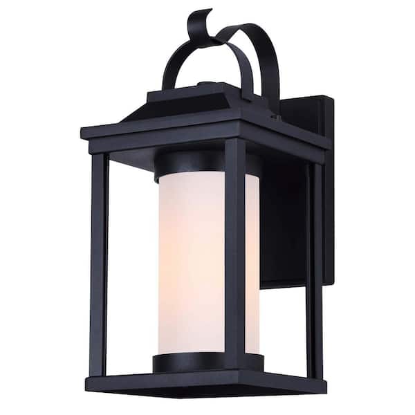 CANARM Kora Black Outdoor Hardwired Wall Sconce with No Bulb Included