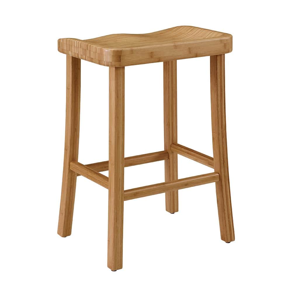 Caramelized Bamboo Saddle Style Counter Stool