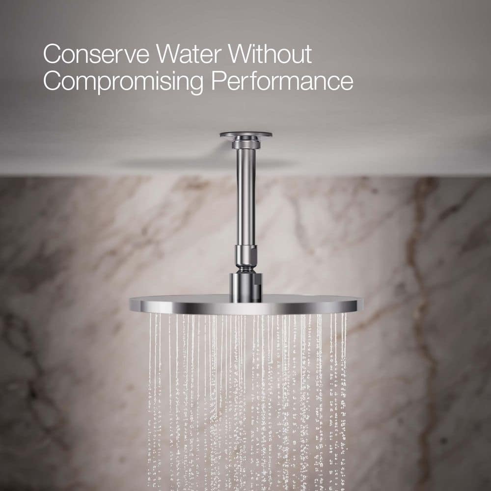 Polished Chrome 10" Round Ceiling Mounted Rain Showerhead