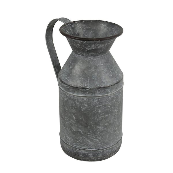 HomeRoots Metal Gray Decorative Water Jug