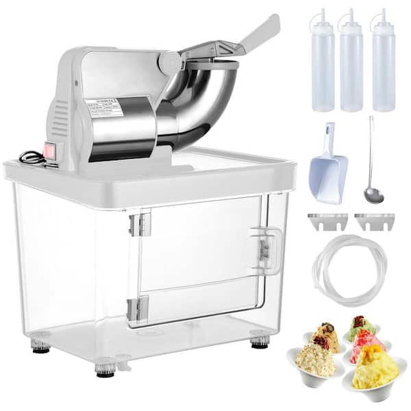 SVOPES 110 V Commercial Ice Crusher 440 lbs. /h, 1196 oz., White, ETL Approved 300 W Electric Snow Cone Machine Stainless Steel