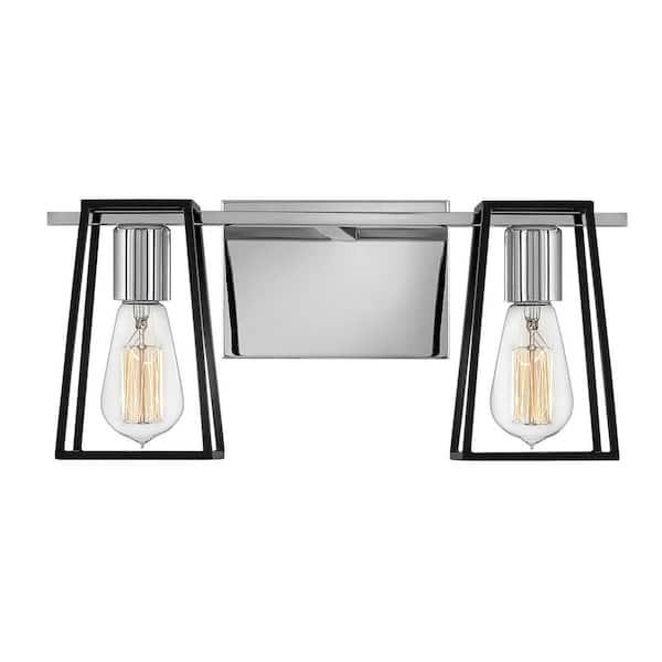 HINKLEY Filmore 16.0 in. 2 Light Chrome Vanity Light