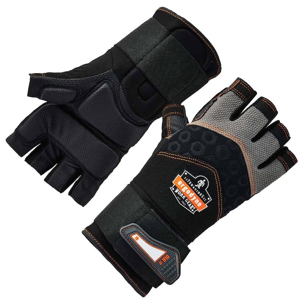 Ergodyne ProFlex 910 Small Half-Finger Impact and Wrist Support Work Gloves