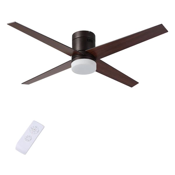 Merra 52 in. Integrated LED Natural Bronze Ceiling Fan with Light Kit and Remote Control with White Color Changing Technology