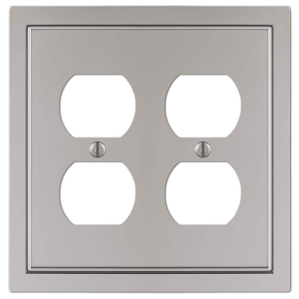 Averly 2 Gang Duplex Metal Wall Plate - Satin Nickel price history on PriceWatchPro