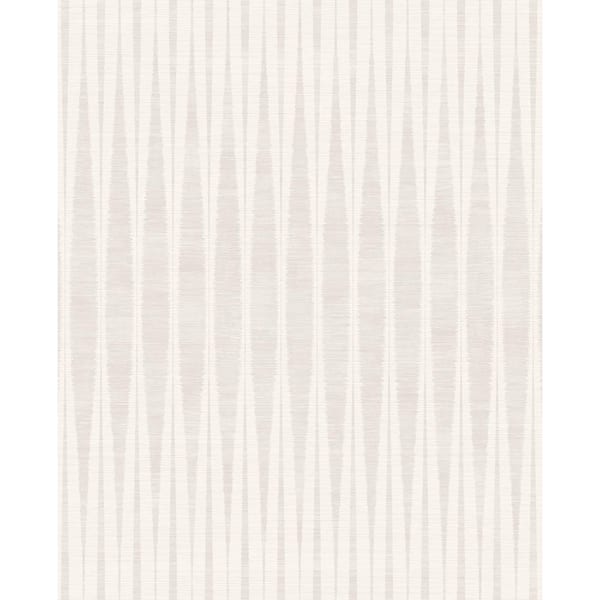 GALEY ALIX 17.08 sq. ft. Cloud Mist the Charlye Ikat Vinyl Peel and Stick Wallpaper Roll