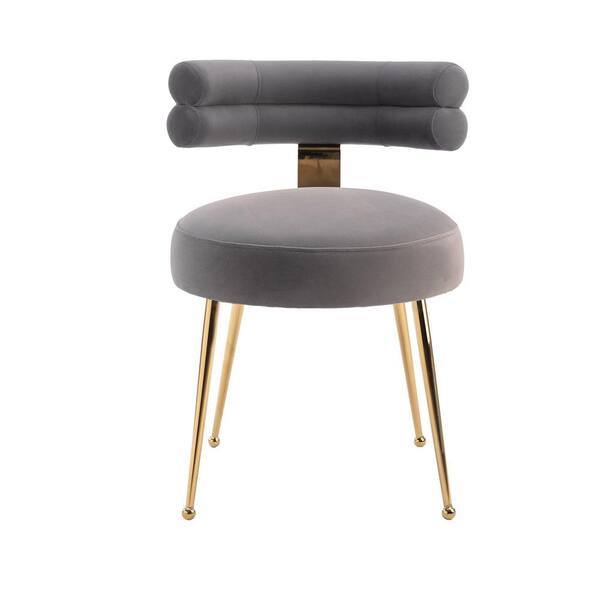 Donason Grey Velvet Dining Chairs/Accent Chair
