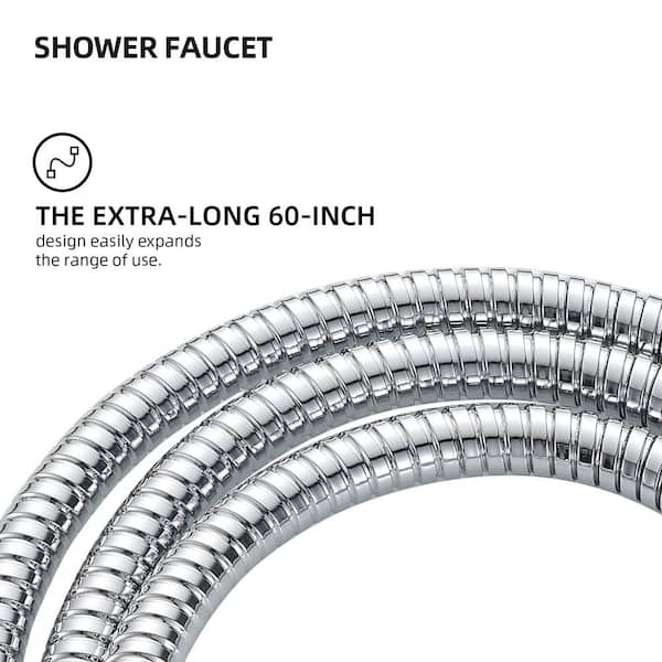 Zalerock 7-Spray Pattern 4.92 in. Wall Mount Handheld Shower Heads
