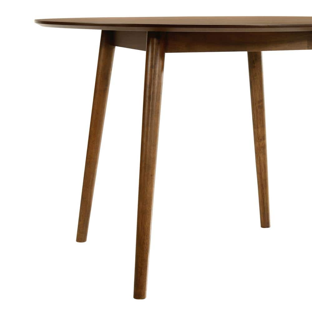 Arcadia 42" Round Walnut Wood Contemporary Dining Table