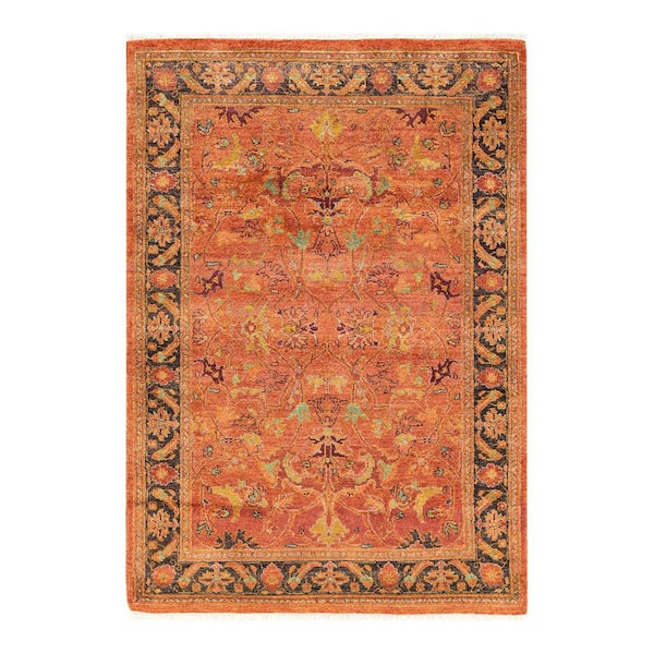 Solo Rugs Mogul One-of-a-Kind Traditional Orange 4 ft. 3 in. x 6 ft. 0 in. Oriental Area Rug