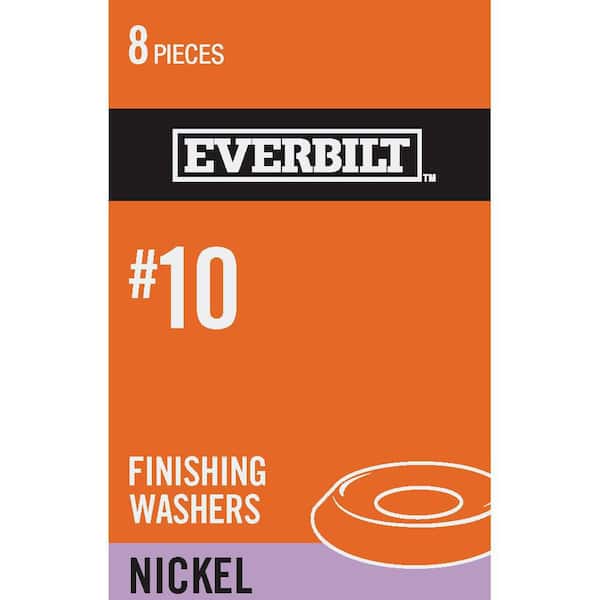 Everbilt #10 Nickel-Plated Steel Finishing Washers (8-Pack)