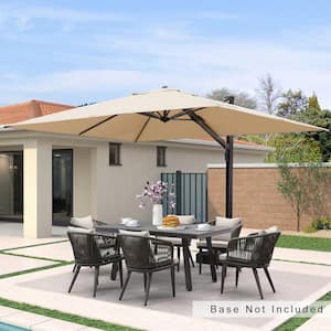 9 ft. x 12 ft. Patio Umbrella Aluminum Large Cantilever Umbrella for Garden Deck Backyard Pool in Beige