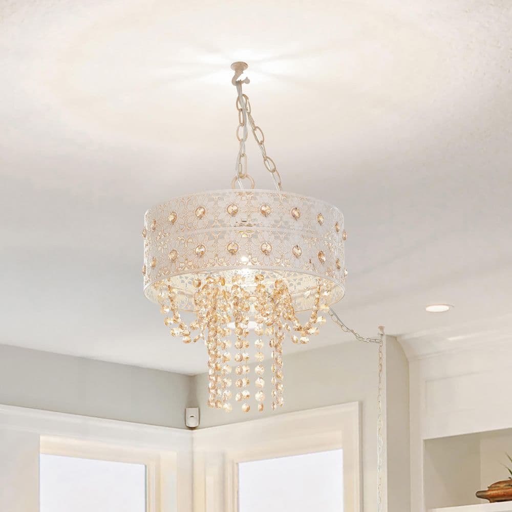 River of Goods 1-Light Champagne Chandelier with Jeweled