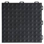 StayLock Bump Top Black 12 in. x 12 in. x 0.56 in. PVC Plastic Interlocking Gym Floor Tile (Case of 26)