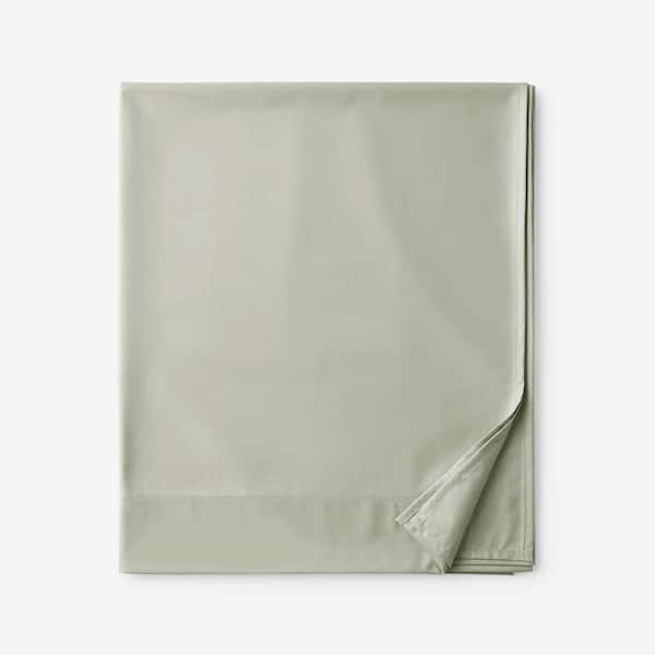 The Company Store Company Cotton Wrinkle-Free Laurel Green Sateen Full Flat Sheet