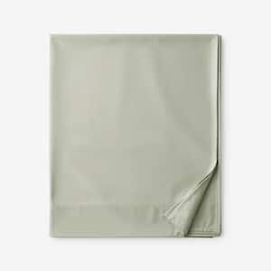 Company Cotton Wrinkle-Free Laurel Green Sateen King/Cal King Flat Sheet